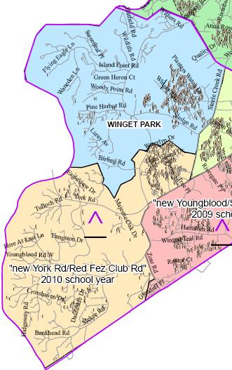 York Road School Attendance Map